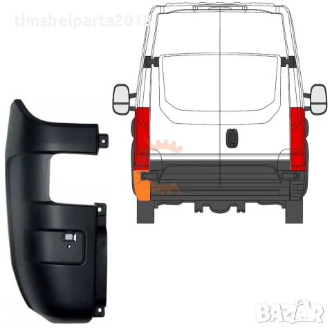 Ъгъл задна броня за Iveco Daily след 2014 год. - Шофьорска страна