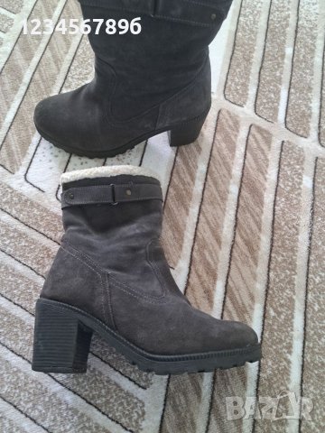 Топли боти естествен велур 37номер, снимка 2 - Дамски боти - 39710585