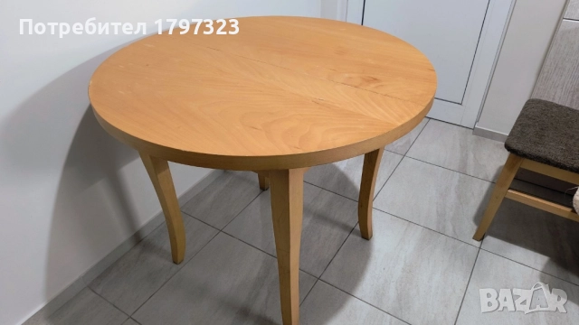 Трапезна разтегателна маса от бук масив , снимка 1