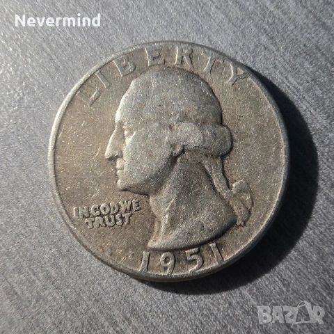 Монета Четвърт Долар 1951-ва Quarter Dollar 1951