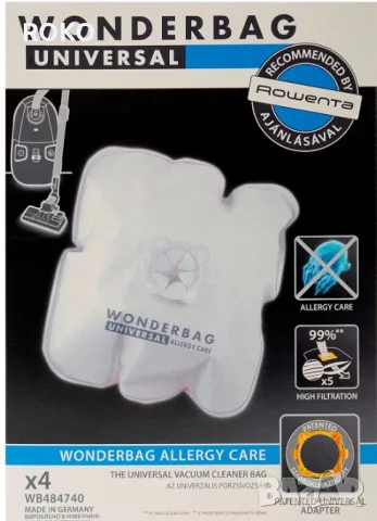 Торби за прахосмукачка Rowenta Wonderbag Universal WB484740 Allergy Care 7 €