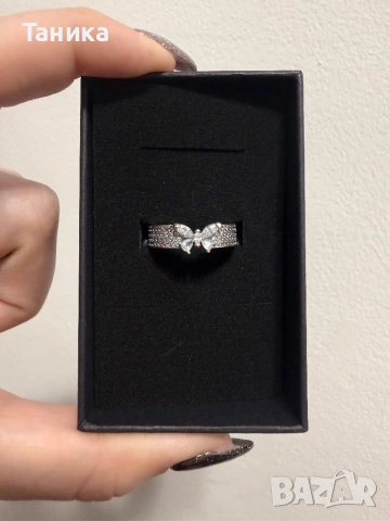 Сребърен пръстен Pandora, снимка 2 - Пръстени - 53008860