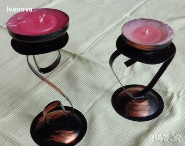 Свещник метален за чаени свещи