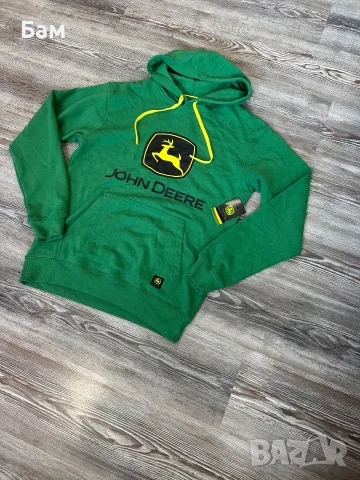 Мъжко!John Deere Fleece Grpahic Hoodie размер С, става и за М, снимка 3 - Суичъри - 56106316
