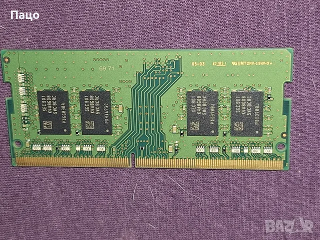 Samsung 8GB DDR4 2400MHz, снимка 6 - Части за лаптопи - 56293077