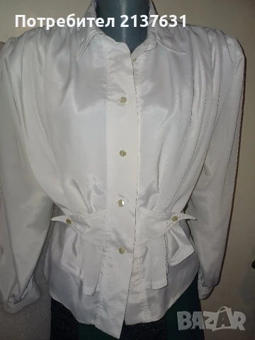 НОВИ с Етикет ! ДАМСКА БЯЛА БЛУЗА и ЗЕЛЕНА ПОЛА , снимка 3 - Блузи с дълъг ръкав и пуловери - 50465223