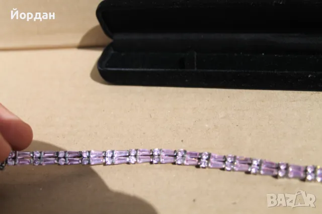 Сребърна дамска гривна, снимка 3 - Гривни - 47282190