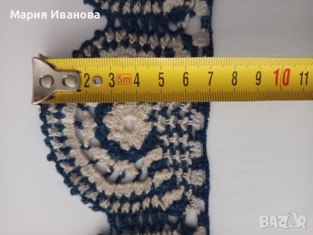 плетена дантела на една кука; на лента, снимка 12 - Декорация за дома - 53913621