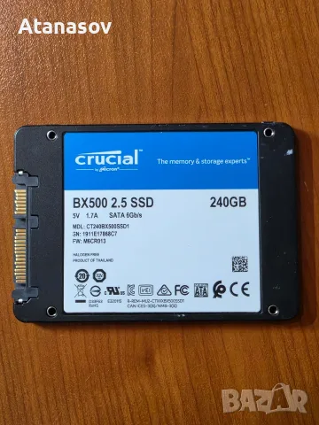 SSD Crucial BX500 2,5"., снимка 2 - Твърди дискове - 56403128