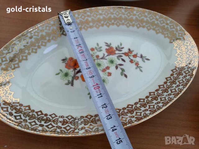 Стар български порцелан с позлата , снимка 4 - Антикварни и старинни предмети - 30295246