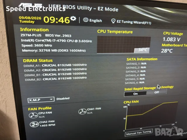 Crucial 32GB PC3-12800 DDR3-1600MHz 4x8gb