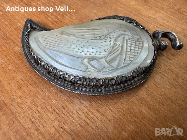 Сребърна пафта-единичка №6640, снимка 2 - Антикварни и старинни предмети - 49618816