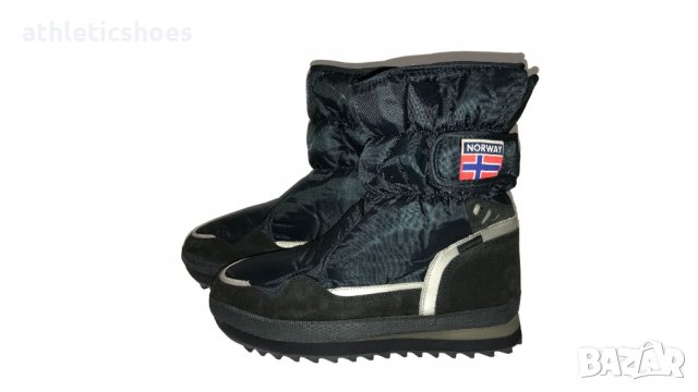 Детски апрески в синьо и черно за сняг е студ -168-30/35, снимка 3 - Детски боти и ботуши - 35568254