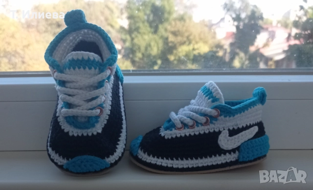 Плетени бебешки маратонки , снимка 7 - Детски маратонки - 45992964