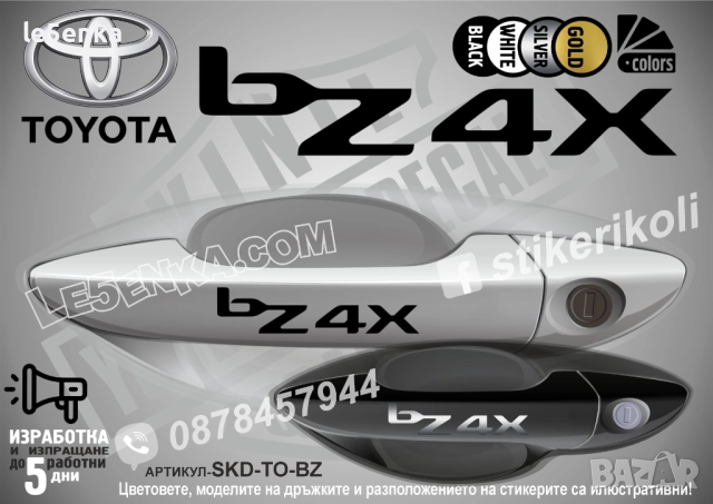 Toyota BZ4X стикери дръжки SKD-TO-BZ