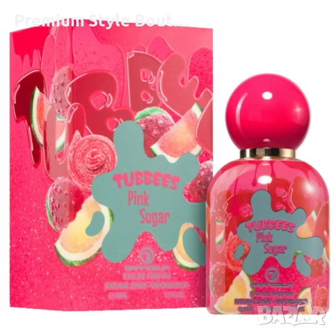 Детски парфюм Tubbees Pink Sugar 50 мл – сладък гурме аромат с праскова, кокос и карамел, снимка 3 - Дамски парфюми - 54122867