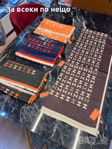 Hermes Шал 100% Кашмир Хермес - Налични Различни Цветове Код SK660, снимка 6 - Шалове - 53128039