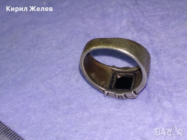 PETEK 925 Марков БУТИКОВ СРЕБЪРЕН ПРЪСТЕН СРЕБРО 925 РЪЧНА АРТизработка на ПЕТЕК с ЧЕРЕН ОНИКС 40648, снимка 14 - Пръстени - 42657126