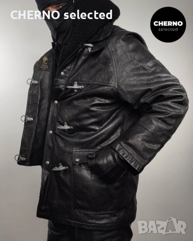 FAY рядко винтидж кожено яке тип firefighter / peacoat – размер L – Отлично състояние, снимка 6 - Якета - 53307408