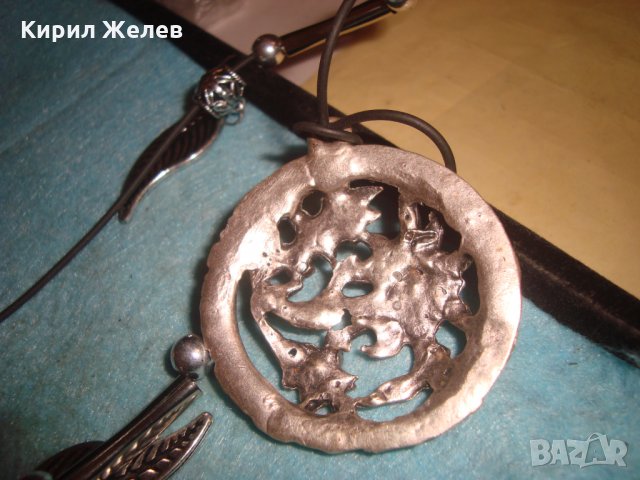 ПОСРЕБРЕНО ФЛОРАЛНО АРТ НУВО КОЛИЕ МЕДАЛЬОН с ЦВЕТНИ СКЪПОЦЕННИ КРИСТАЛИ 26993, снимка 6 - Колиета, медальони, синджири - 35010802