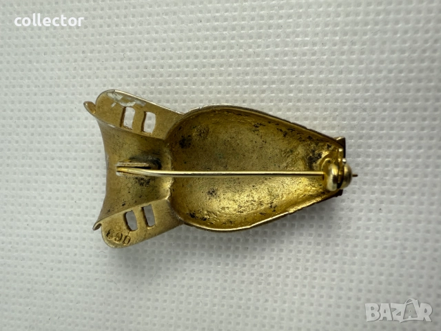 Сребърна брошка във формата на амфора / урна. №7594, снимка 6 - Колиета, медальони, синджири - 52318810