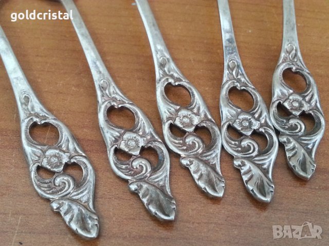 Посребрени лъжички за кафе, снимка 2 - Антикварни и старинни предмети - 37056026