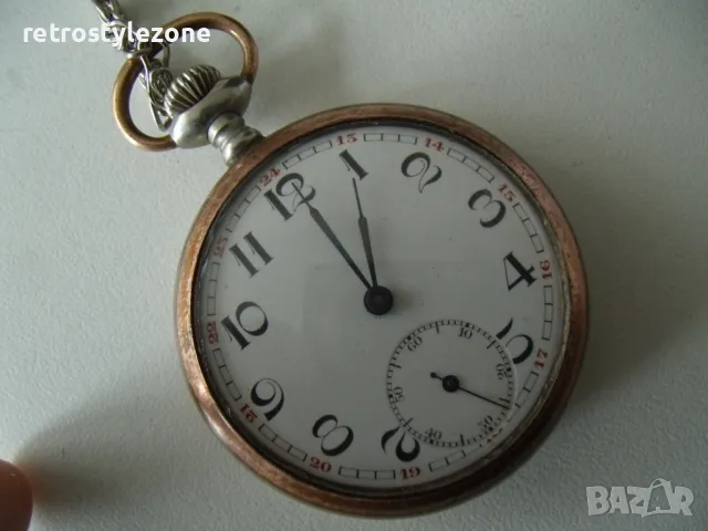 № 7921 стар джобен часовник  - механичен  - работещ / профилактиран /, снимка 9 - Други ценни предмети - 49380663