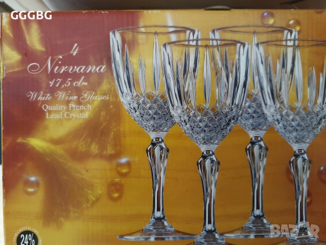 Чаши Френски кристал, снимка 2 - Чаши - 52666983