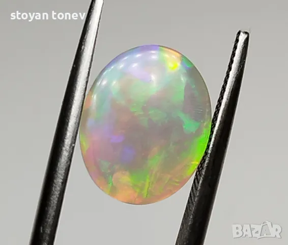 Опал с нежено сияещ глоу ефект - 3.00кт.! Сертифициран! Нов!, снимка 12 - Други - 49752725