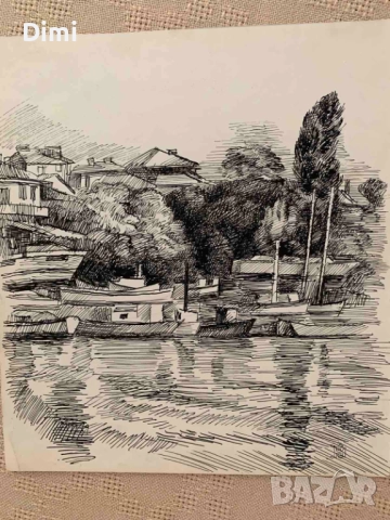 ЕЛКА НАЙДЕНОВА пейзаж – туш 