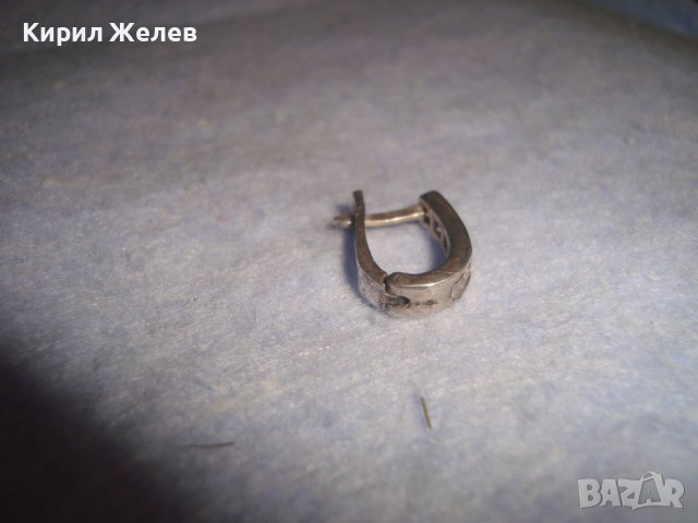 СТАРА СРЕБЪРНА СКЪПОЦЕННА АНГЛИЙСКА ОБЕЦА СРЕБРО 925 с ФАСЕТ - ЦИРКОНИ 27246, снимка 6 - Обеци - 36847769