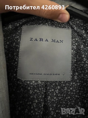 Мъжко сако Zara, снимка 2 - Сака - 54281815