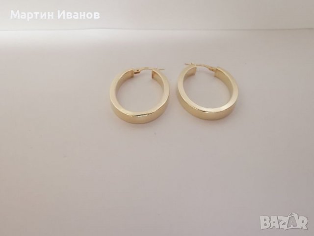 Златни обеци елипса , снимка 10 - Обеци - 38746963