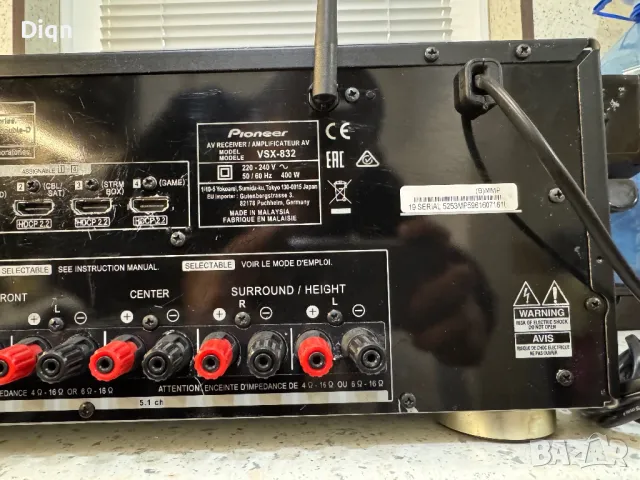 Pioneer VSX-832, снимка 14 - Ресийвъри, усилватели, смесителни пултове - 48326163