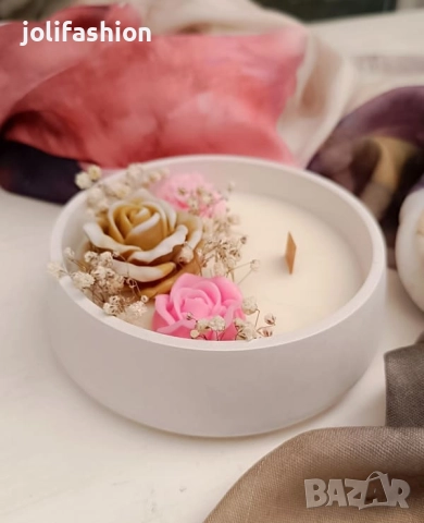 Букет от соеви свещи, снимка 8 - Декорация за дома - 52169112