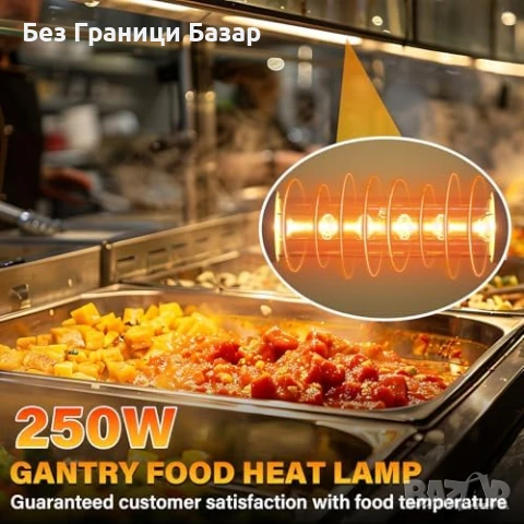 Нови 4 броя крушка Лампа за Подгряване на Храна R7S 118мм Профи Топлинен Източник, снимка 2 - Крушки - 50636699