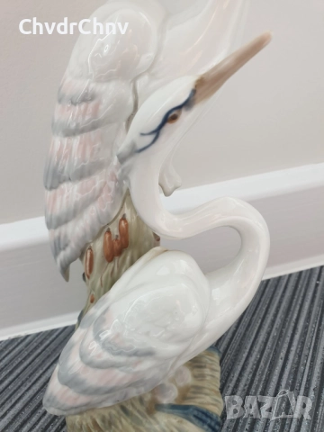 Lladro CASADES статуетка 30см/ЛАДРО КАСАДЕС испанска порцеланова фигура на жерави, снимка 6 - Статуетки - 51500320