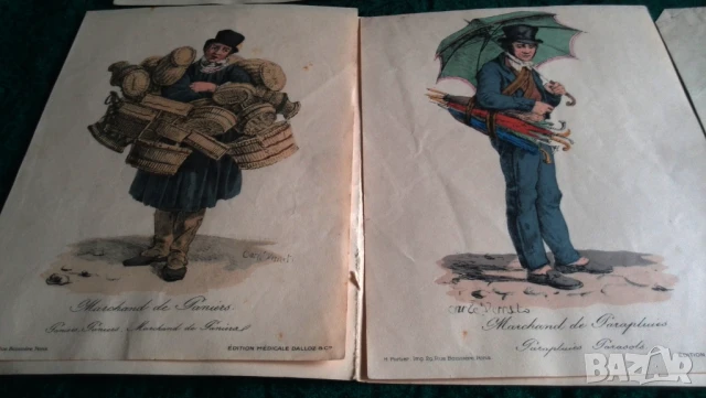 19 век Комплект от 12 гравюри от „Виковете на Париж“ от Карл Верне, снимка 9 - Антикварни и старинни предмети - 51263360