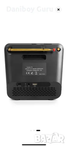 Портативен Мини преносим с батерия телевизор, 7 инча, DVB-T2 DAB+ FM H.265, , снимка 4 - Телевизори - 49468173