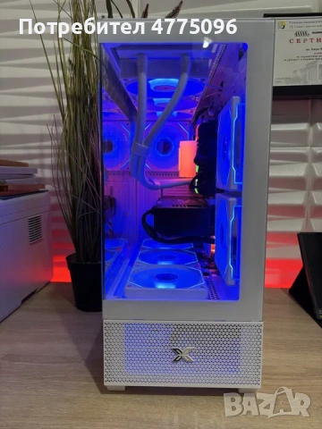 Бял геймърски компютър Ryzen 5800X/RTX3070/Aio/16 Ram/512 ssd/1000W, снимка 2 - Геймърски - 53945944