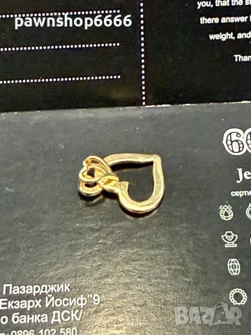 Златна висулка 14К / 1,43 грама, снимка 6 - Колиета, медальони, синджири - 56413146