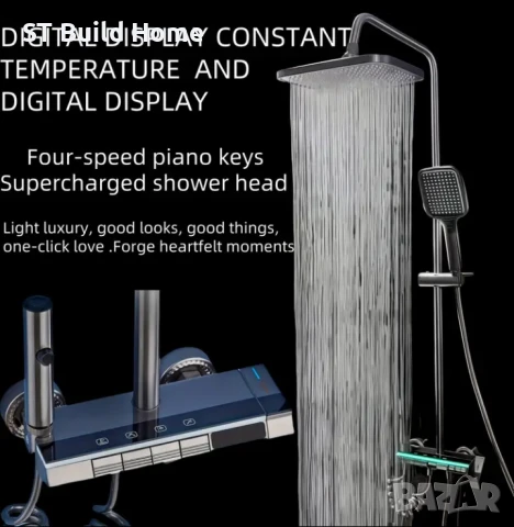 Дигитална душ глава с LED светлина и луксозен дизайн, снимка 2 - Душове - 50896992
