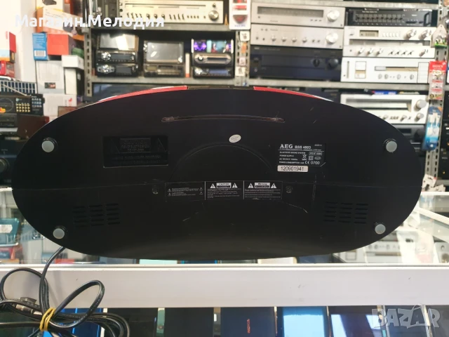 Блутут тонколона AEG Има и usb и aux. Bluetooth sound system AEG BSS 4803 В отлично техническо и виз, снимка 13 - Аудиосистеми - 51062307