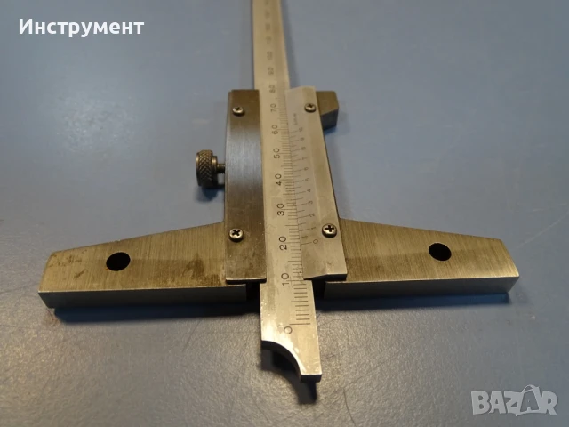 Шублер дълбокомер Mitutoyo 527-203 VDS30 Vernier Depth Gage 0-300mm, снимка 6 - Шублери - 50809167
