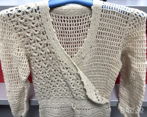 Единствена! Втора няма! Рокля плетена на 1 кука-ръчна изработка, снимка 4 - Рокли - 54080926