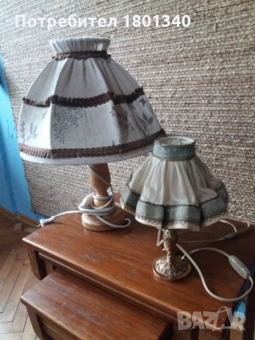  Ретро Настолни лампиони- красиви с дантели , снимка 3 - Настолни лампи - 30838714