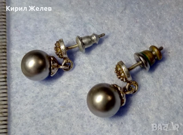 СИМПАТИЧНИ СКЪПОЦЕННИ ВИНТИДЖ АРТ ПОСРЕБРЕНИ ОБЕЦИ от БЛАГОРОДНА СТОМАНА с ИСКРЯЩИ ЦИРКОНИ 38367, снимка 8 - Обеци - 50530781