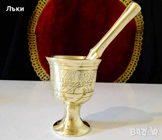 Бронзов хаван,хаванче с чукало,релеф. , снимка 3 - Антикварни и старинни предмети - 51476863