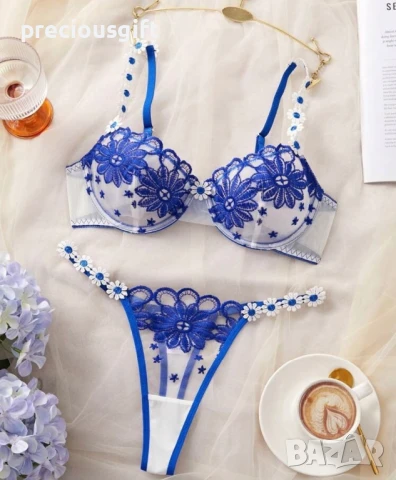 Дамско секси бельо с бродирана дантела, налично в различни цветове, снимка 5 - Бельо - 51394841