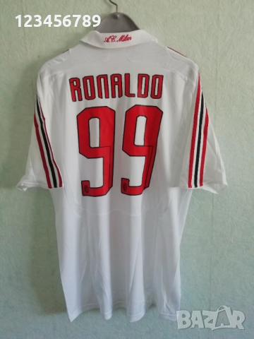 AC Milan Ronaldo Nazario Adidas Away 2007 2008 оригинална тениска фланелка Милан Роналдо Назарио